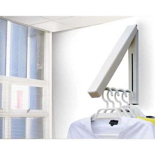 Stainless Steel New Folding Wall Hanging Retractable Clothes Hangers Storage System Hotel Home Hangers For Clothes Organization