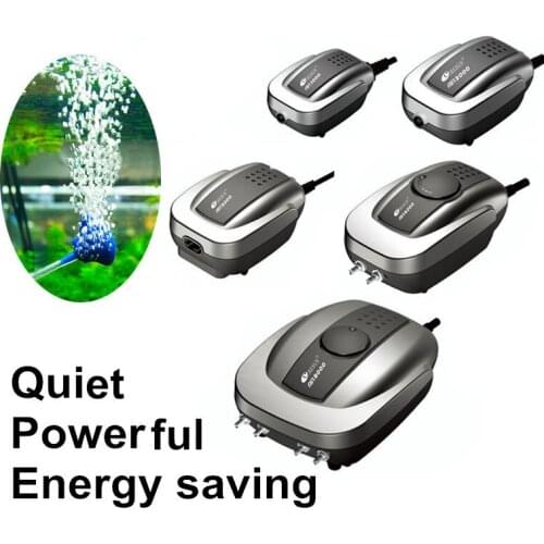 New 220v Silent Fish Tank Air Pump Aerator Aquarium Mini Air Compressor Pump For Fish With Optional Air Tube Stone Valve