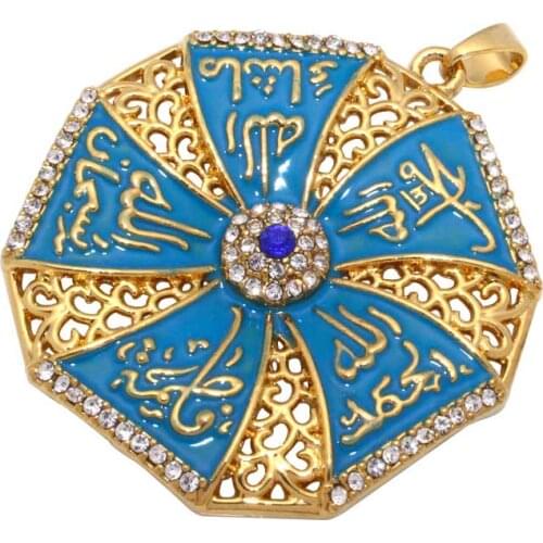 ZKD islam muslim Allah Mohammed crystal pendant necklace