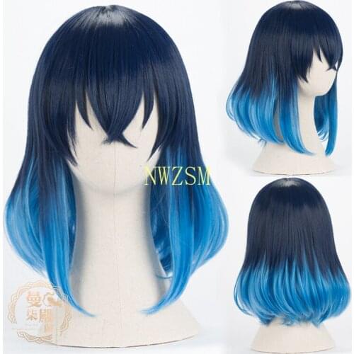 High Quality Anime Demon Slayer Kimetsu no Yaiba Hashibira Inosuke Cosplay Wig Heat Resistant Synthetic Hair Wigs + Wig Cap