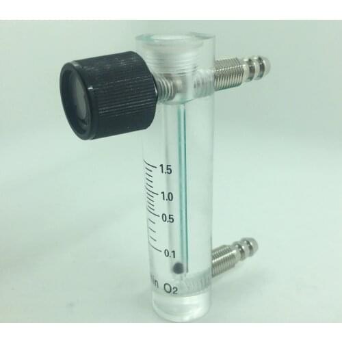 5pcs Air Oxygen Gas flow meter flowmeter caudalimetro counter flow indicator O2 oxigen gas meter flow device switch 0.1-1.5L/min