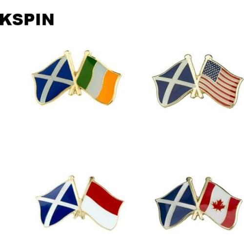 Scotland Friendship Banner Lapel pin badges for Clothes Rozety Papierowe Icon Backpack