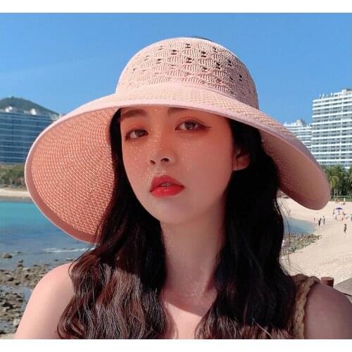 Outdoor Folding Straw Hat Summer Version Of The Tide Large Along The Ladies Sun Hat Sun Protection Sun Hat Summer Beach Hat