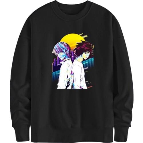 Death Note Long Sleeve Mens Sweatshirts Hoodies 2020 Fashion Brand Clothes Streetwear Male Tracksuits Black Supoleron Hombre