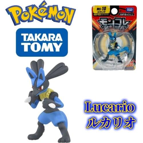 TOMY MS-10 Pokemon Figures Handsome Lucario Toys High-Quality Exquisite Appearance Perfectly Reproduce Anime Collection Gifts