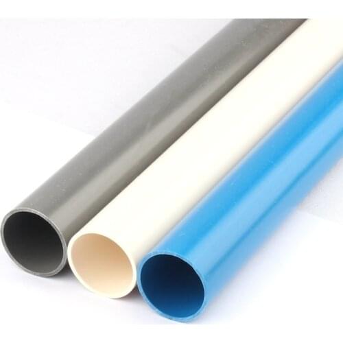 1pc 50cm(19"Length) 1" (O.D 32mm*2mm) PVC Pipe Blue White Gray Color Home Garden Irrigation Drinking Water Use Tube