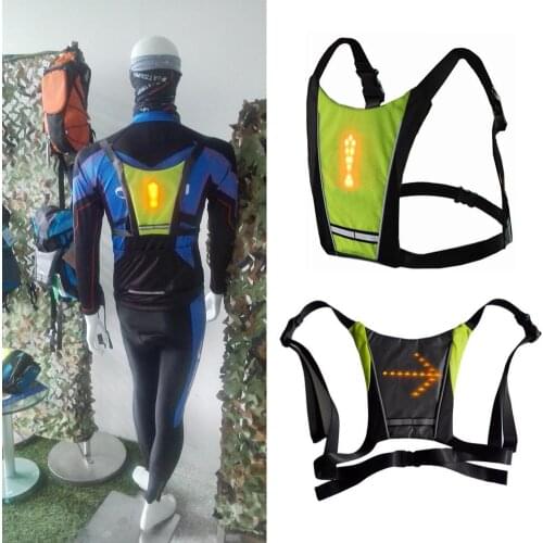 Cycling Bicycle LED Wireless Safety Turn Signal Light Vest for Riding Night Guiding SAL99