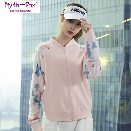 Spring Women Sport Jackets Elastic Gym Fitness 3D Print Yoga Coat Zipper Running Jacket Female Pink Sportwear Loose Workout Tops