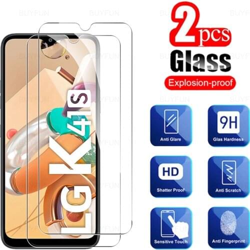 2pcs for LG K41S HD full cover screen protector for LG K41S lmk410emw lm-k410emw lm-k410 scratch resistant tempered glass