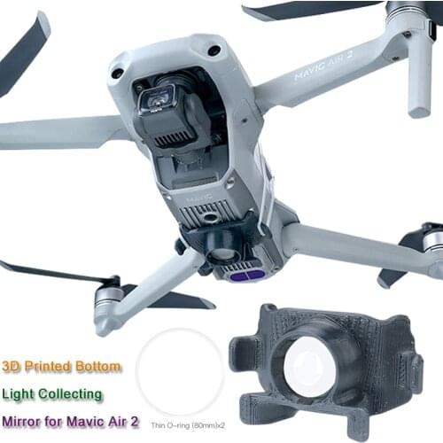 3D Printed Bottom Light Collecting Mirror for Mavic Air 2 Landing Light Condenser for DJI Mavic Air 2 Gimbal Camera Accessories