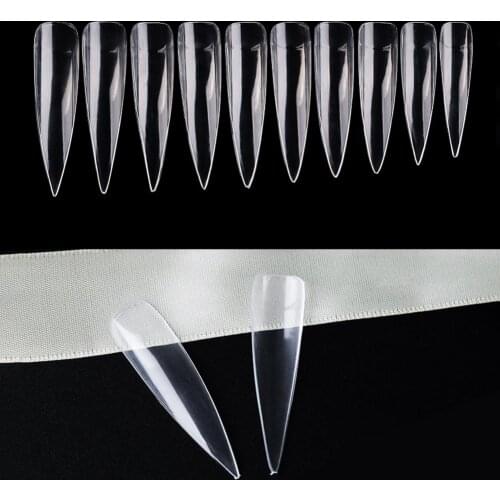 500Pcs Long False Nail Tips Fingernail Cover DIY Salon Manicure Art Decoration