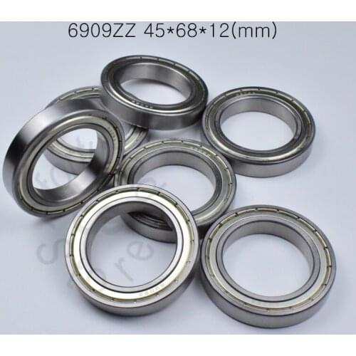 6909ZZ 45*68*12(mm) 1Piece free shipping bearings ABEC-5 Metal sealed bearing Thin wall bearing 6909 6909ZZ chrome steel bearing