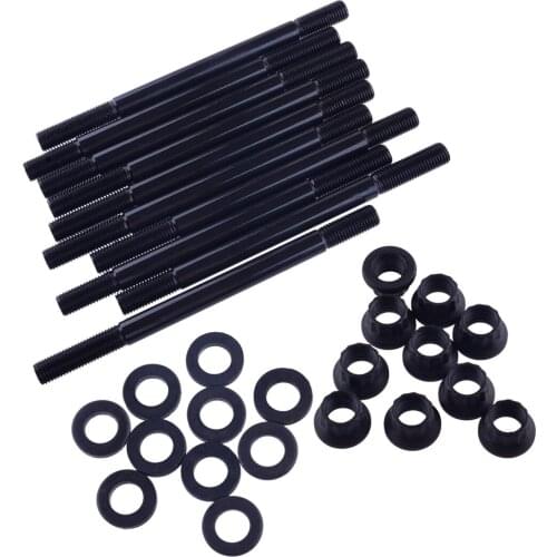 Car 208-4305 Steel Cylinder Head Studs Nuts Kits Fit For Honda Civic 1.6L SOHC 1996 1997 1998 1999 2000 Accessories