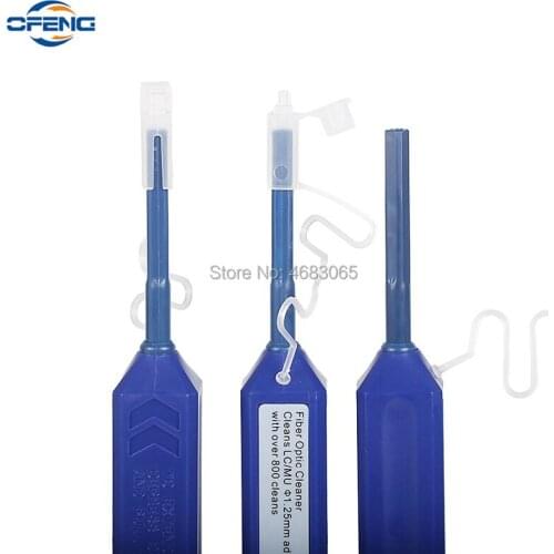 Free shipping one Click 1.25mm LC Connector Fiber Optic Cleaner and LC MU Optical Fiber Cleaning Pen