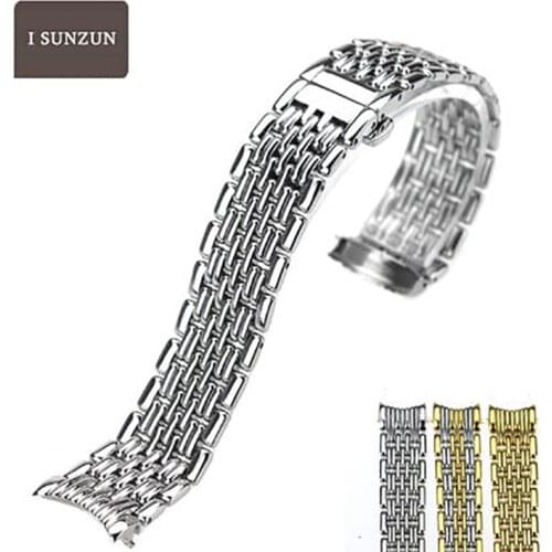 ISUNZUN Stainless Steel Watchband For Longines L4.860 Metal Men Women Bracelets 13mm 18mm 20mm Correas Para De Reloj Hombres
