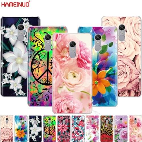 HAMEINUO Beautiful Rose Peony Flower Cover phone Case for Xiaomi redmi 5 4 1 1s 2 3 3s pro PLUS redmi note 4 4X 4A 5A