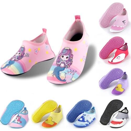 Kids Sneaker Swimming Shoes Water Sports Aqua Seaside Beach Surfing Slippers Sport Snorkeling Boots For Children Upstream Shoes