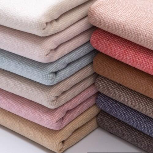 Double Side Small Plaid Woolend Fabric Thick Brushed Cashmere Tweed Fabrics For Coat Jackets DIY Autumn Winter Telas 50X150cm