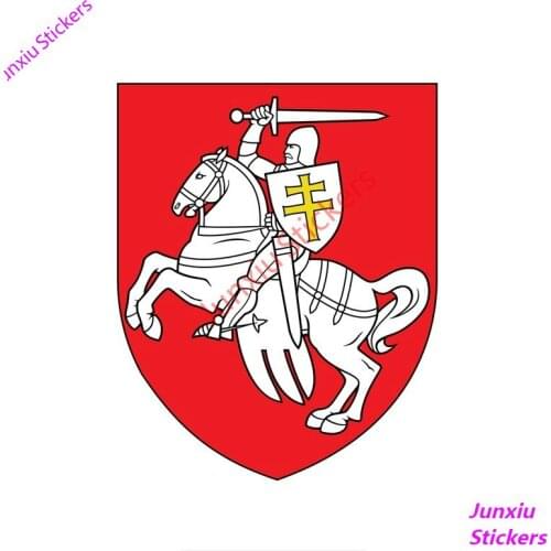Flag National Emblem Coat of Arms of Belarus Window Auto Sticker Decal Waterproof Longest Cover Scratches Accessories KK 13*11cm