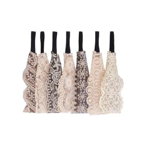 GTQ Women Fashion Headbands Newly Design Jewelry Lace Embroidered Flowers Hair Bands Accessories