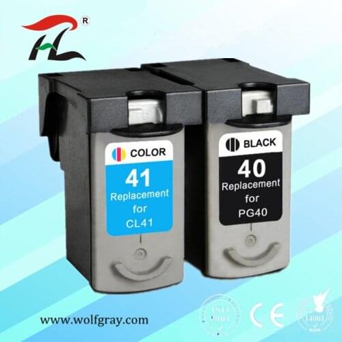 2pcs PG40 CL41 Compatible Ink Cartridge For Canon PG 40 CL 41 PIXMA iP1600 iP1200 iP1900 MP140 MP150 MX300 MX310 MP160 printers