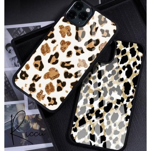 Fashion leopard print Phone Case Rubber for iPhone 12 11 Pro Max XS 8 7 6 6S Plus X 5S SE 2020 XR 12 Mini case