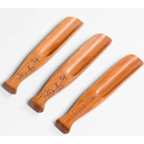 Short handle bamboo small tea spoons Tea Accessories Crafts handmade of natural no paint Crafts tea shovel F20173536