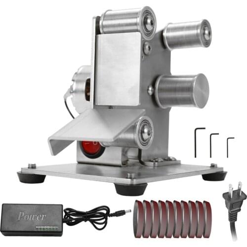 110-240V Multifunctional Mini Electric Belt Sander Electric Grinder DIY Polishing Grinding Machine Cutter Edges Sharpener