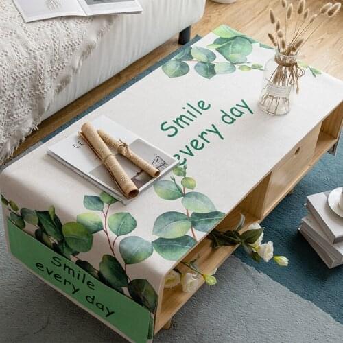 Fashion Home Nordic style cotton Rectangle tablecloth GREEN plants cactus Waterproof tablecloth Table flag Tea table cover