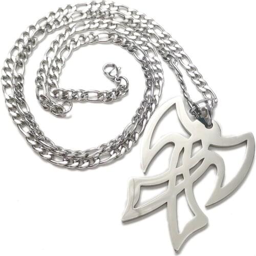 Fashion Mens Silver Juggalo Hatchet AMB Charm stainless steel ICP Pendant Necklace NK Chain 4mm 24 inch