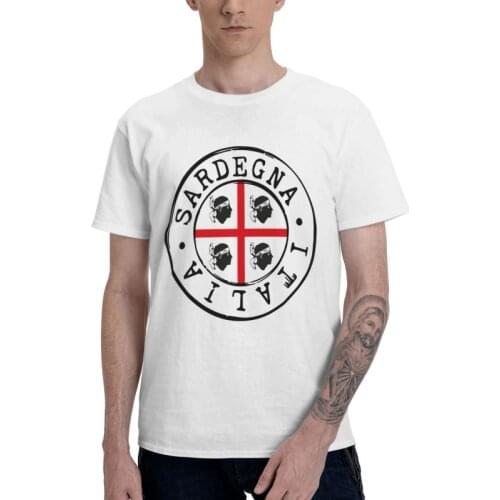 Sardinia Sardegna Flag Italy Tshirt Men Fashion Tee Tops Cotton T Shirt Short Sleeve Italian Pride T-shirts Top Gift Clothing