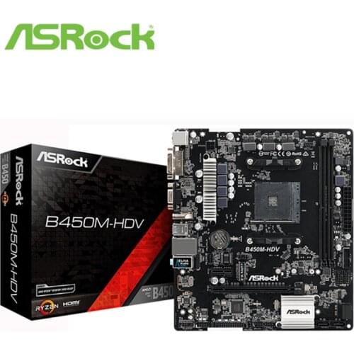 NEW desktop motherboard ASRock B450M HDV Game AMD Ruilong AM4 Desktop Computer mainboard