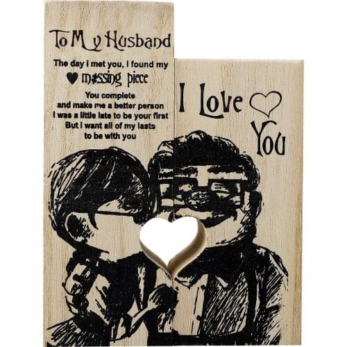 Candle Holder Wooden Decorations Candlestick Gives Daughter Gift Creative Heart Melts Craft Lovers' Gifts Love Message Mom