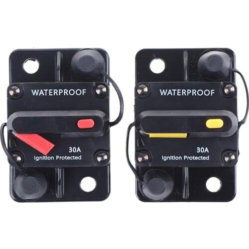 30A 40A 50A 60A 80A 100A 150A 200A 250A 300A AMP Circuit Breaker Fuse Reset 12-42V DC Car Boat Auto Waterproof
