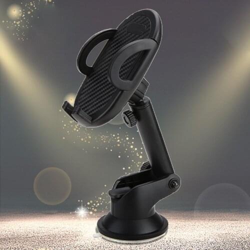 Adjustable Car Suction Cup Mobile Phone Clip Holder GPS Support Stand Bracket Adjustable Durable Car Phone Clip Plastic