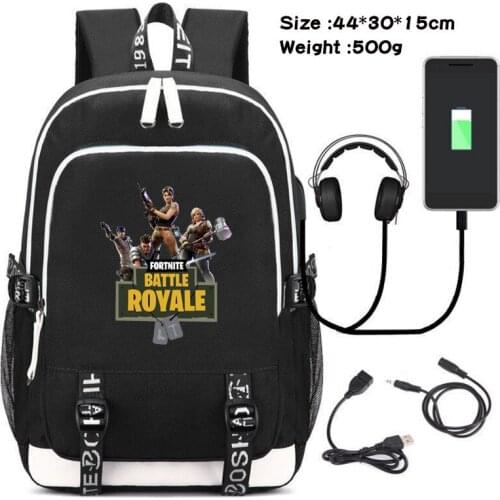 Fortnite Backpack Teenage Girls& Boys Schoolbag USB Charge Capacity Games Fashion School Bags Sac A Main Bolsa