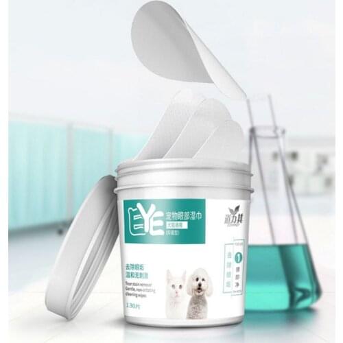 Dogs Cats Tears Remover Pet Eyes Cleaning Wipes Paper Towels Non-intivating Grooming Wet Wipe 85DA