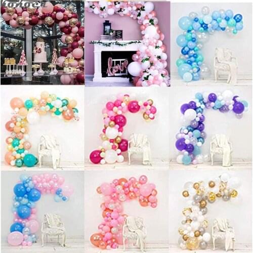 113pcs Balloon Garland Arch Kit Pink White Gold Latex Balloons Pack for baby shower Kids birthday Wedding party decor supplies