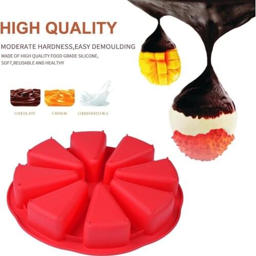 Triangle Cavity Silicone Fondant Cake Mold Baking Molds Tools DIY Silicona Portion Gateau Cake Molde Soap Mould Pizza Slices Pan
