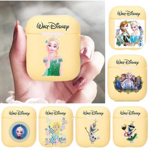 Disney Frozen Princess Ana Love Elsa Silicone Case For Apple Airpods 1/2 Cover Protective Earphone Case Headphones Cases Protect