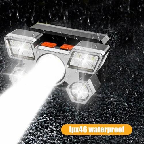 350LM LED Headlamp Ipx46 Waterproof Headlight Camping Torch Flashlight by 18650 Battery for Fishing Hunting Outdoor Light Tools