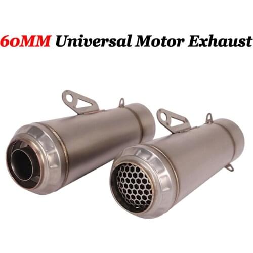 60MM Universal Motorcycle Exhaust proyect Muffler Escape Moto Dirt Bike Scooter Exhaust DB killer For MT07 MT09 R1 R6 S1000R