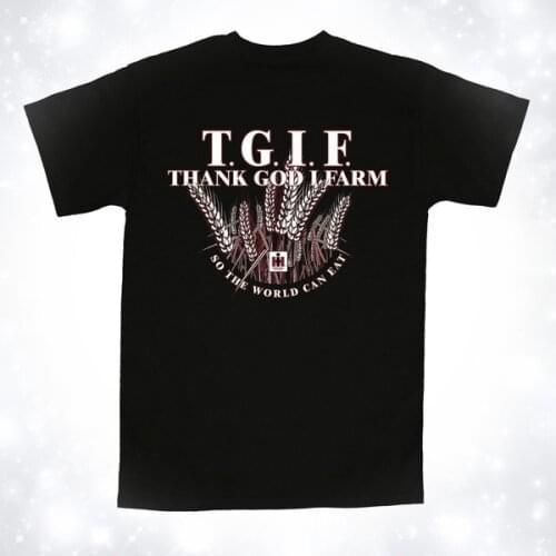 High-end Brand Country Casuals Tgif Thank God I Farm International Harvester-mens T-shirt
