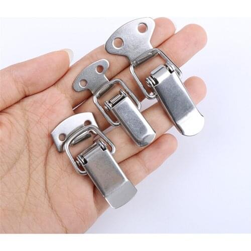Cabinet Boxes Spring Loaded Latch Catch Toggle Hasp Mild Steel Hasp For Sliding Door Simple Window Hardware Tool Box Lock