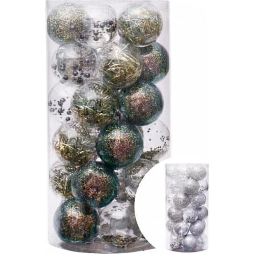 PET 30Pcs/Set Attractive All Match Flashing Ball Pendant Decor Bright-colored Hanging Ball Pendant Delicate for Home