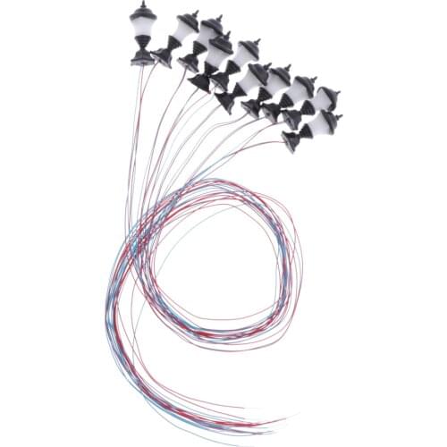 10pcs Model Railway Train Lamp Park Street Lights HO Scale LEDs NEW 1:100