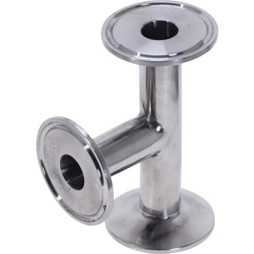 3 Way Tee Sanitary Ferrule Pipe Fitting Stainless Steel SS304 for Homebrew