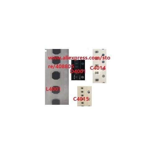 5sets/lot For iPad air 2 air2 A1566 A1567 L4001 coil + diode D4001 + capacitance C4014 + C4015 Capacitor