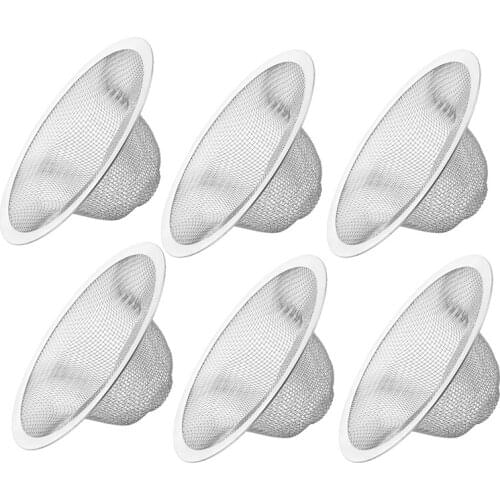 6 Pcs Stainless Steel Slop Basket Filter Trap,Sink Strainer,Kitchen Sink Stopper Bathtub Hair Colander Strainer