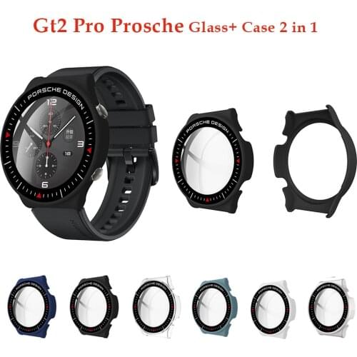 Case+tempered Glass Case for Huawei Gt2 Pro/porsche Screen Protector Cover Bumper Case for Huawei Gt2 Pro/porsche Plated Shell